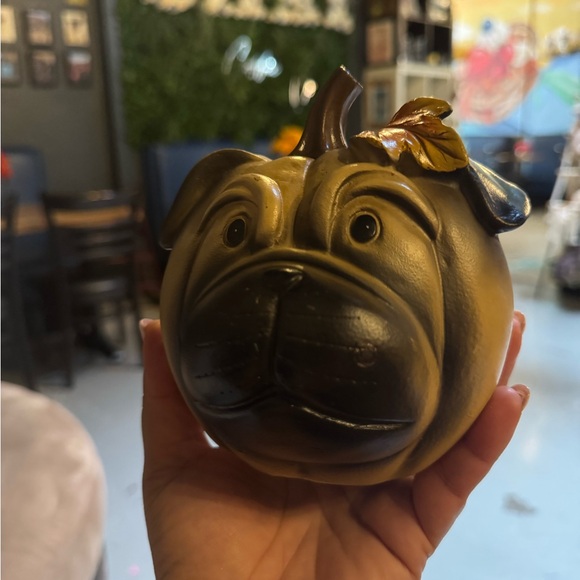 Charming Pug Pumpkin Figurine - Picture 3 of 3